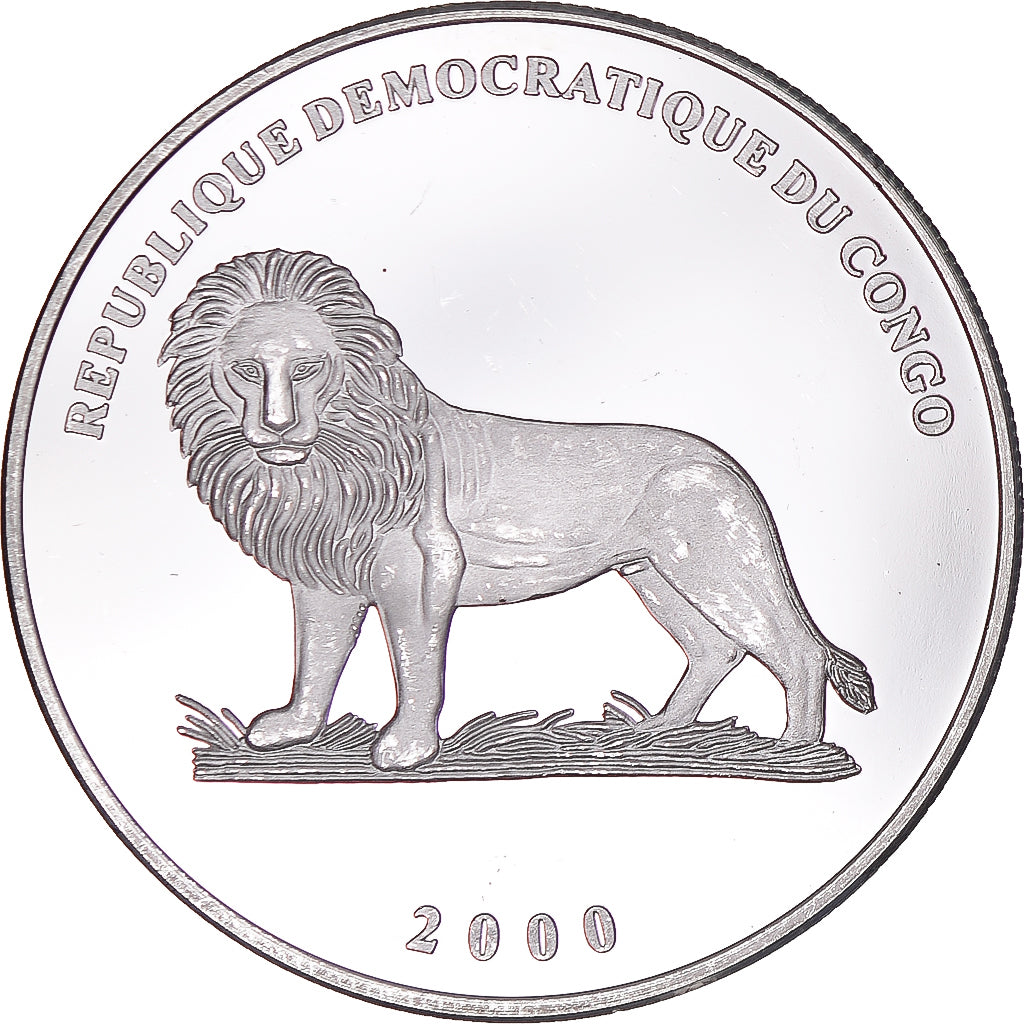 Monnaie, République démocratique du Congo, 10 Francs, 2000, SPL, Argent, KM:44