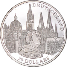 Moneta, Liberia, 20 Dollars, 2001, Germany, MS(63), Srebro
