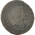 FRANCE, Double Lorrain, drapé tête nue, Double Lorrain, 1635, Stenay, KM #90, VF