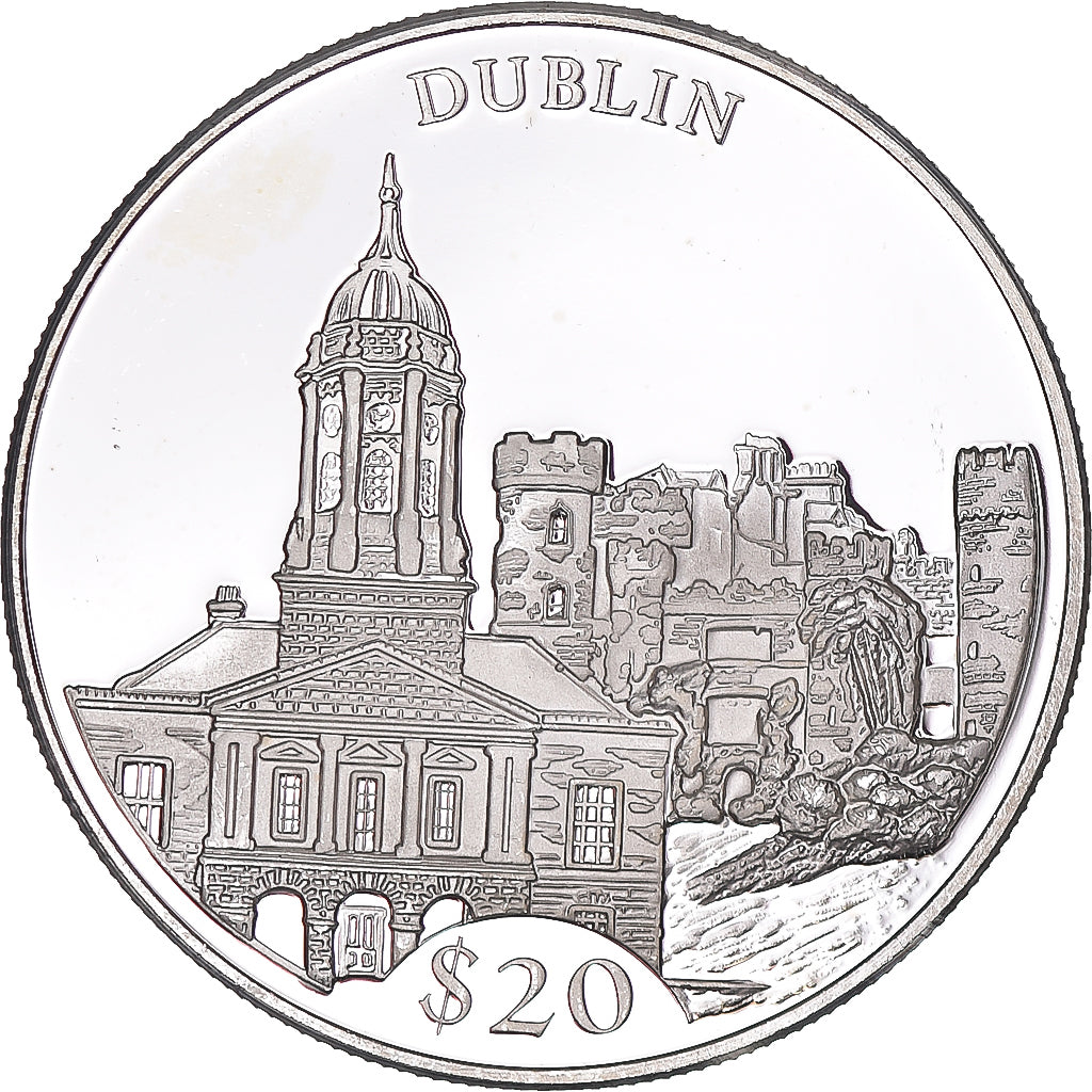 Coin, Liberia, 20 Dollars, 2000, Dublin, MS(63), Silver