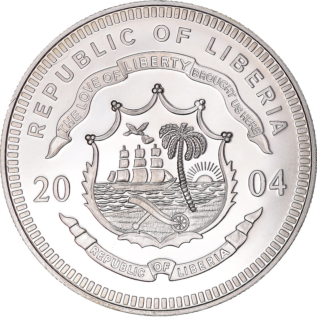 Münze, Liberia, 20 Dollars, 2004, G. Eiffel, UNZ, Silber