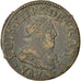 FRANCE, Double Lorrain, 1637, Stenay, KM #91, EF(40-45), Copper, CGKL #542, 2.50