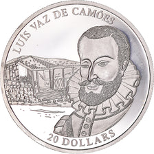 Coin, Liberia, 20 Dollars, 2003, Luiz Vaz De Camoes, MS(63), Silver