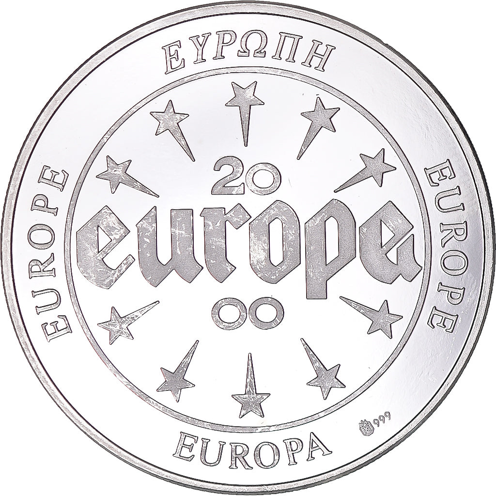 Francia, medalla, Europa, 2000, Luxembourg, SC, Plata
