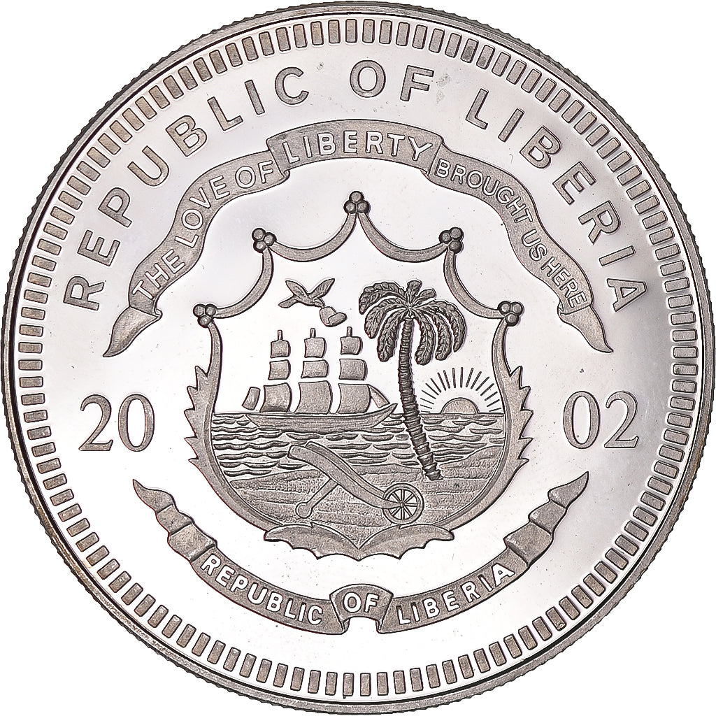 Coin, Liberia, 20 Dollars, 2002, Winston Churchill, MS(63), Silver