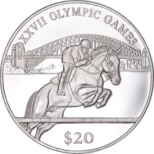 Münze, Liberia, Equestrian, 20 Dollars, 2000, UNZ, Silber, KM:487