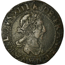 Monnaie, France, Louis XIII, Double Lorrain, 1635, Stenay, TB+, Cuivre, KM:91