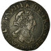 Moneta, Francia, Louis XIII, Double Lorrain, 1635, Stenay, MB+, Rame, KM:91