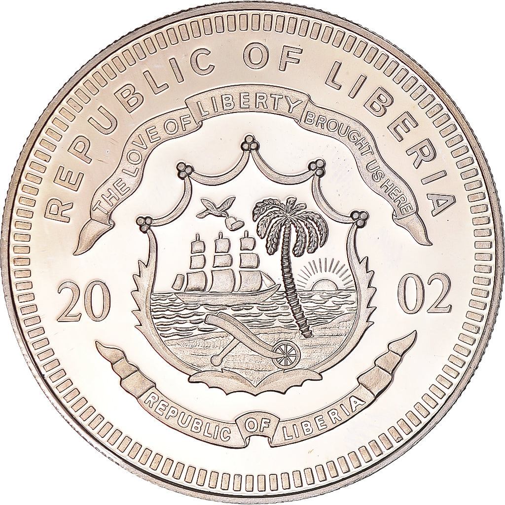 Munten, Liberia, 20 Dollars, 2002, G. Mannerheim, UNC-, Zilver