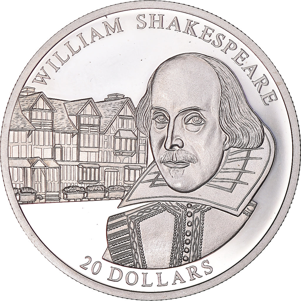 Münze, Liberia, 20 Dollars, 2003, W. Shakespeare, UNZ, Silber