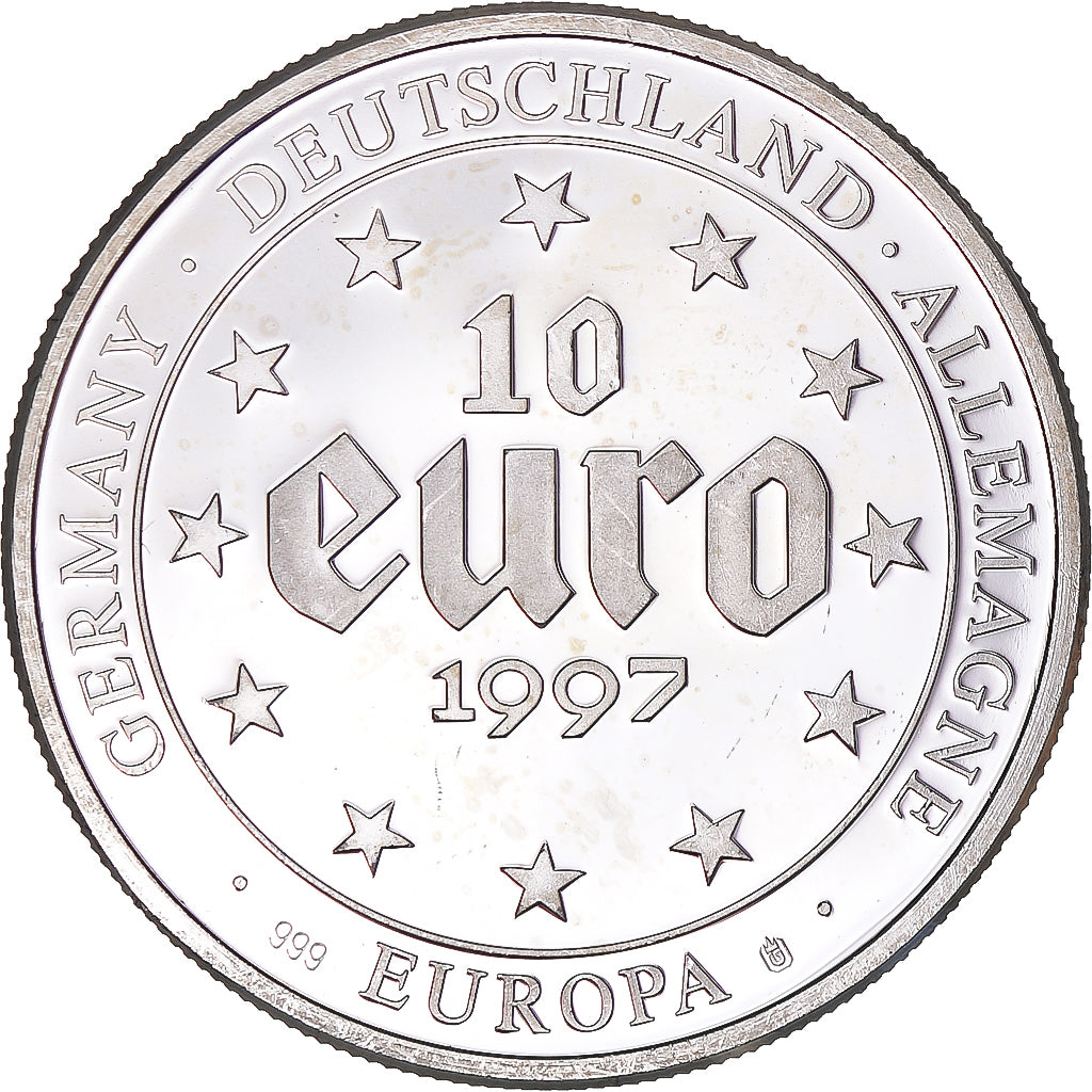 France, 10 Euro, Europa, 1997, Germany, MS(63), Silver