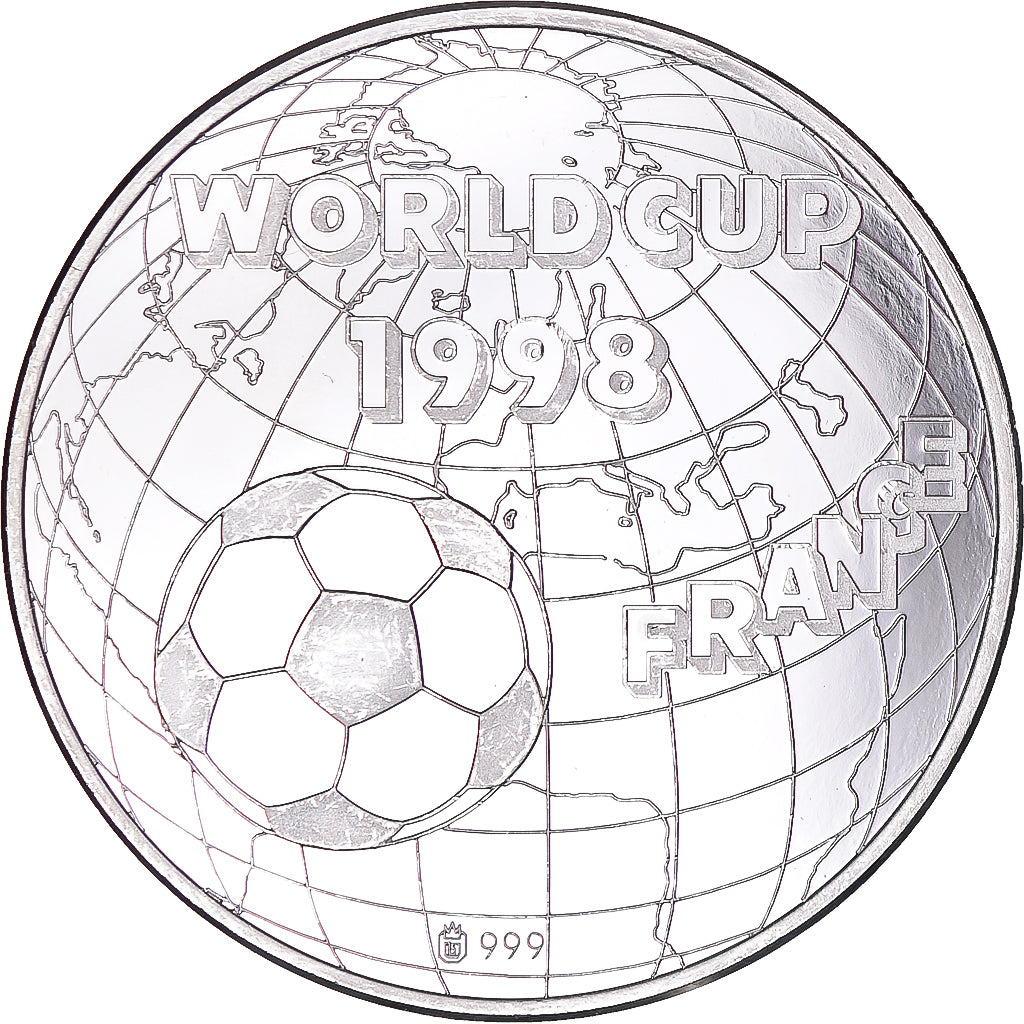 France, Medal, World Cup, 1998, FRANCE, MS(63), Silver