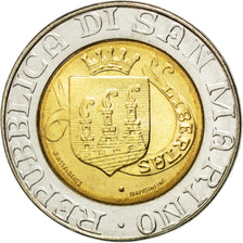 SAN MARINO, 500 Lire, 1989, KM #239, MS(63), Bi-Metallic, 25.8, 6.87