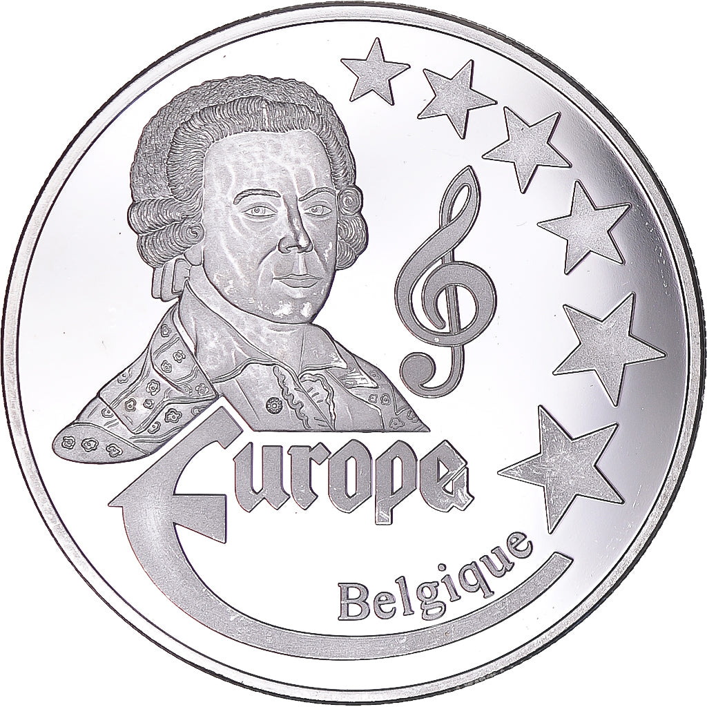 France, Medal, Europa, 1998, Belgium, MS(63), Silver
