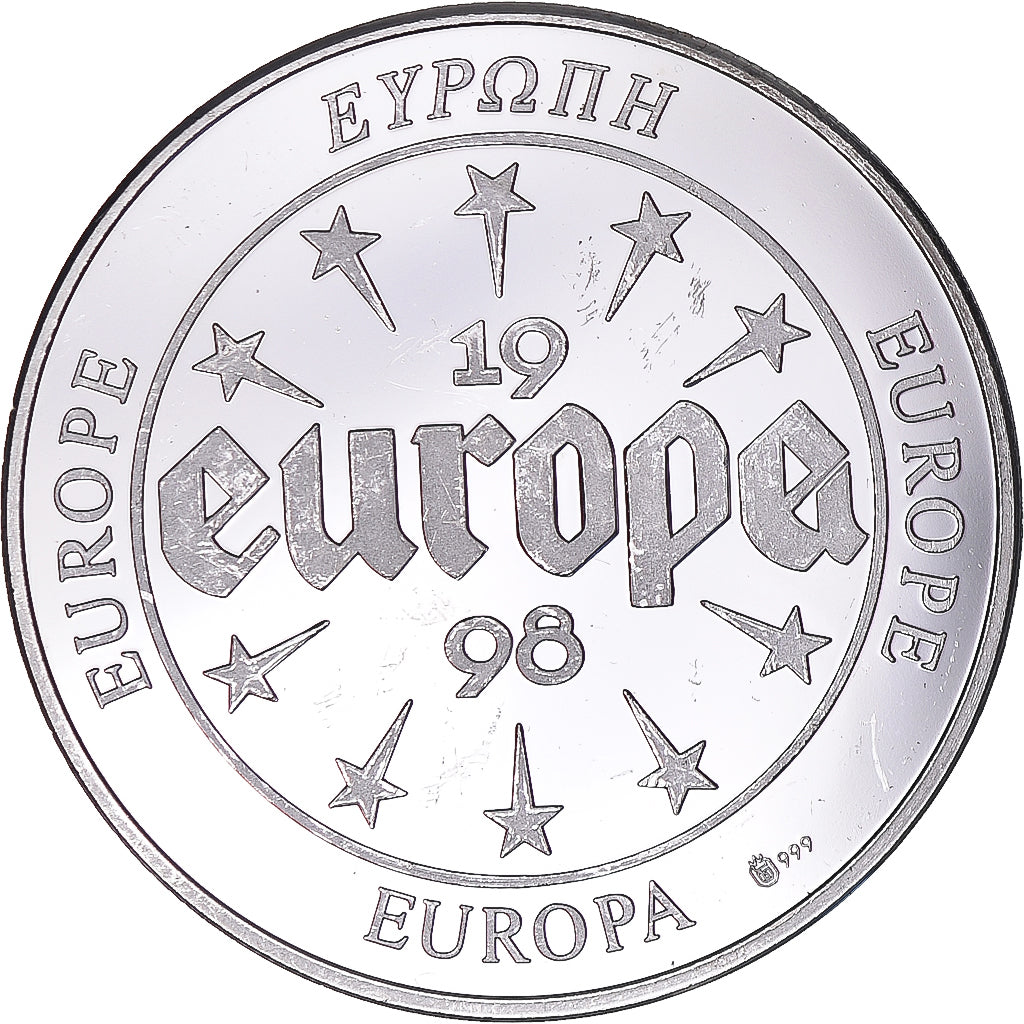 France, Medal, Europa, 1998, Belgium, MS(63), Silver