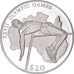 Moneta, Liberia, Olympic Games, 20 Dollars, 2000, High Jump, SPL, Argento
