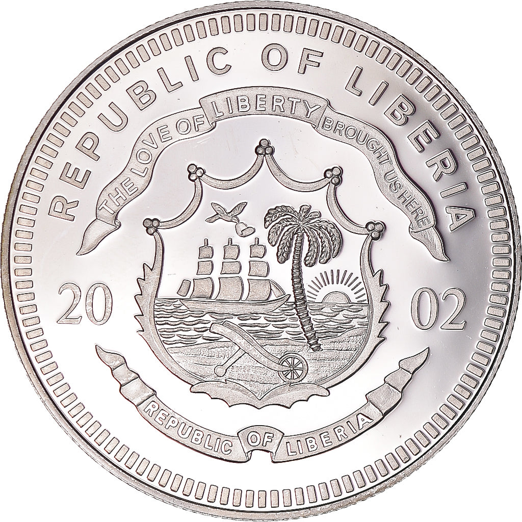 Münze, Liberia, 20 Dollars, 2002, T. Stauning, UNZ, Silber