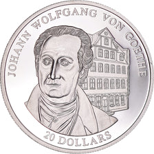 Coin, Liberia, 20 Dollars, 2003, J. Wolfgang Von Goethe, MS(63), Silver