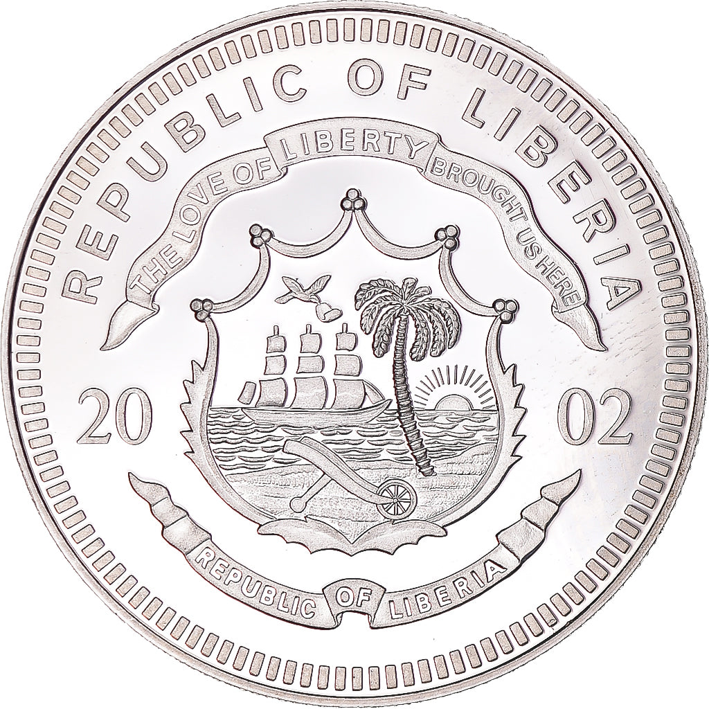 Münze, Liberia, 20 Dollars, 2002, E. Venizelos, UNZ, Silber