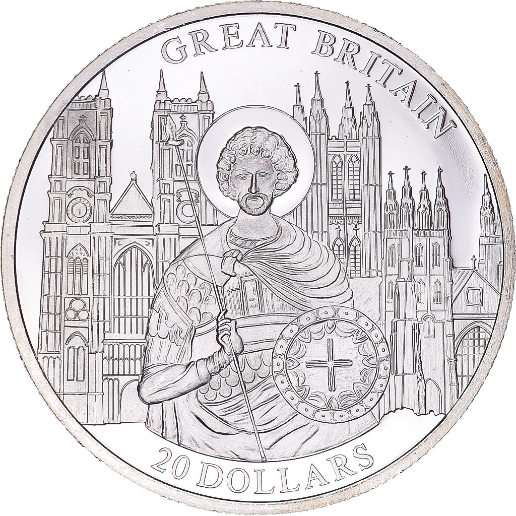 Münze, Liberia, 20 Dollars, 2001, Great Britain, UNZ, Silber