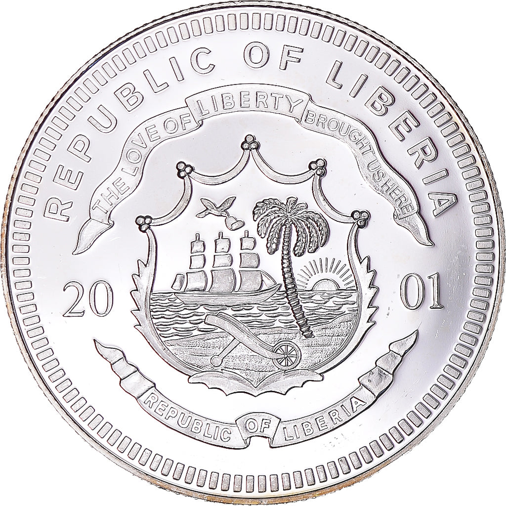 Münze, Liberia, 20 Dollars, 2001, Great Britain, UNZ, Silber