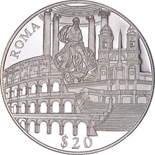 Coin, Liberia, 20 Dollars, 2000, Rome, MS(63), Silver