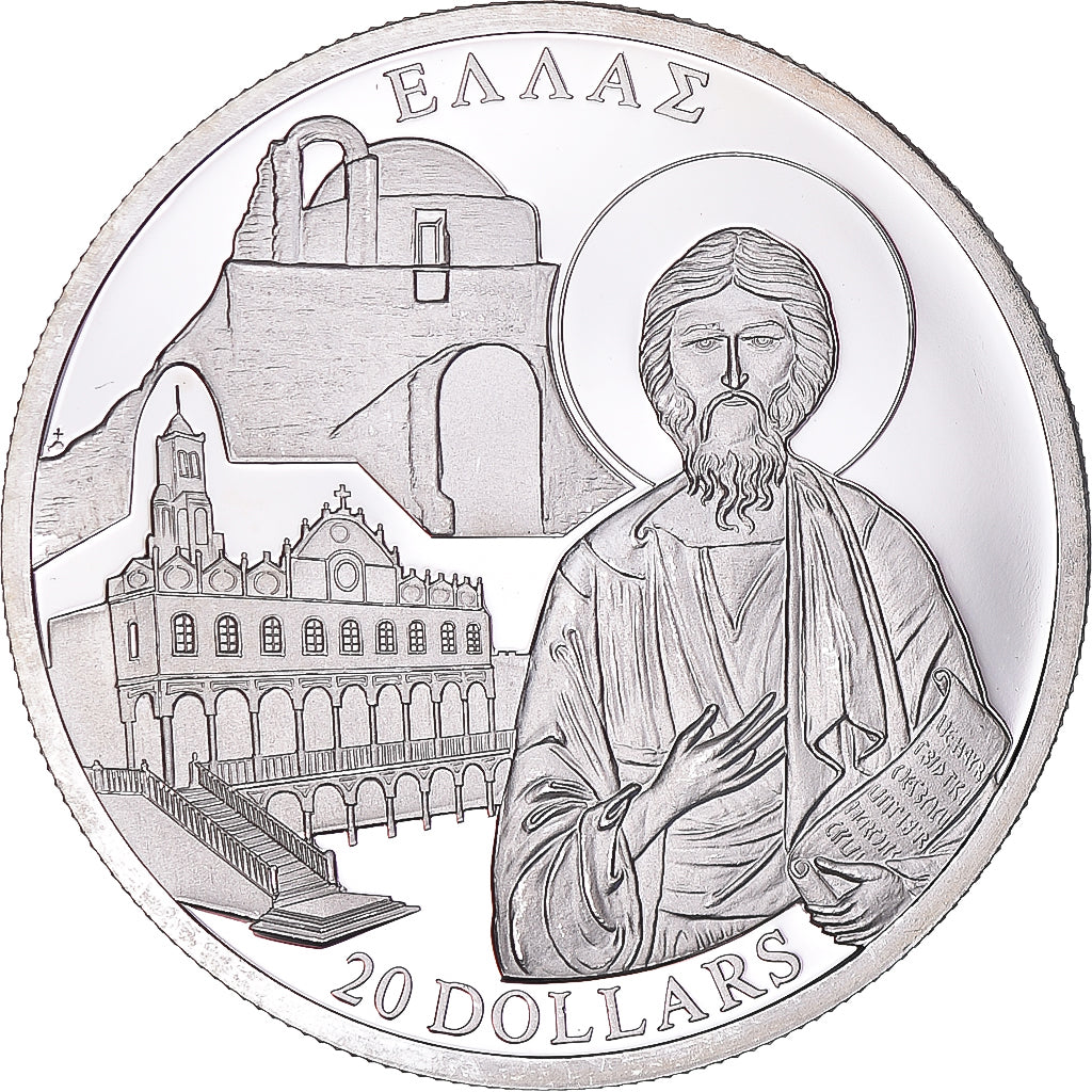 Münze, Liberia, 20 Dollars, 2001, Greece, UNZ, Silber