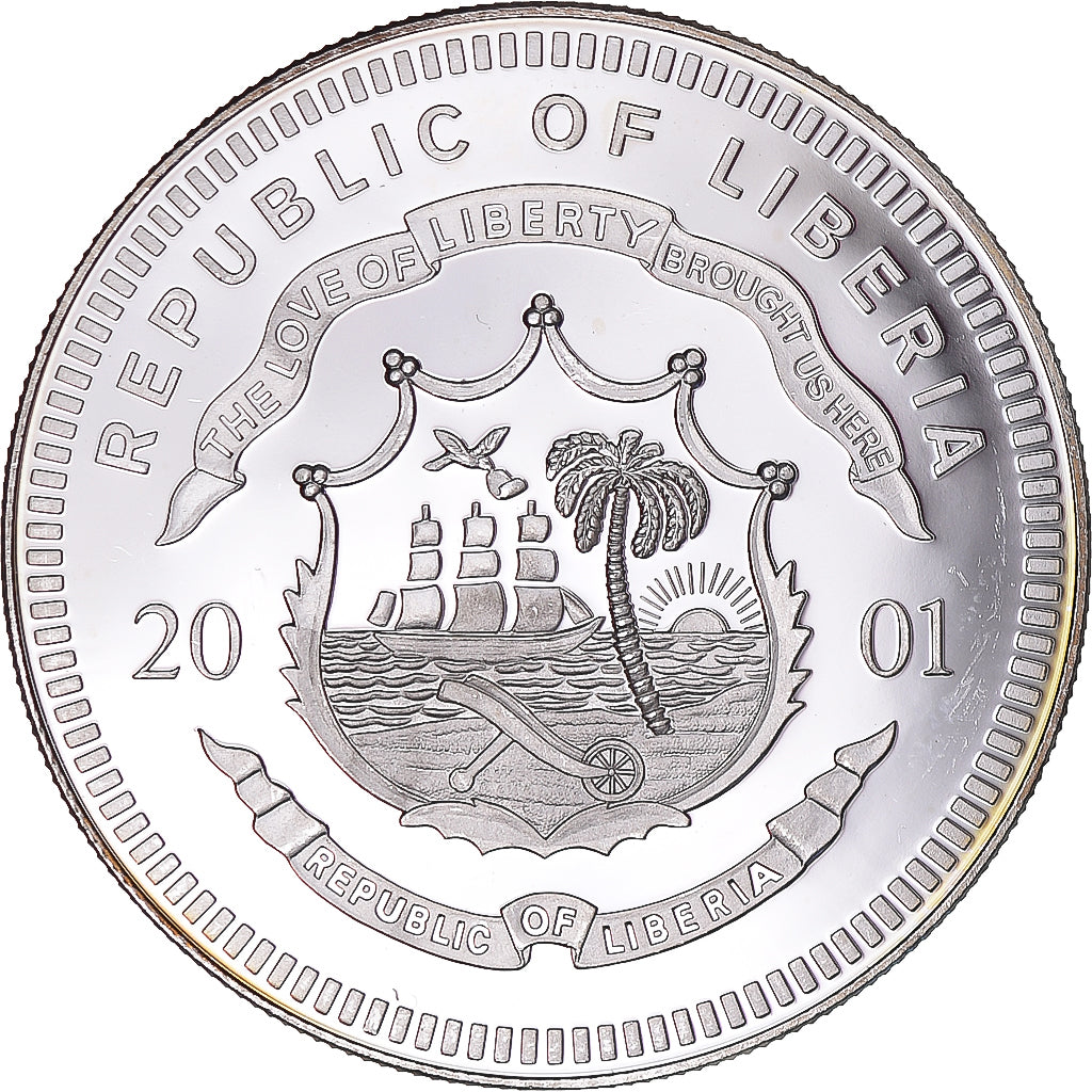 Münze, Liberia, 20 Dollars, 2001, Greece, UNZ, Silber