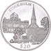 Coin, Liberia, 20 Dollars, 2000, Stockholm, MS(63), Silver