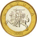 LITHUANIA, 2 Litai, 2002, KM #112, MS(63), Bi-Metallic, 25, 7.61