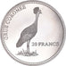 Münze, CONGO, DEMOCRATIC REPUBLIC, 20 Francs, 2001, Grue Coronee, UNZ, Silber