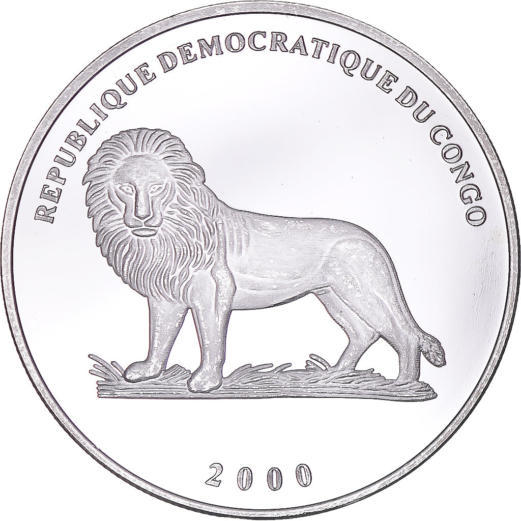 Coin, CONGO, 10 Francs, 2000, Ribbon dancer, SMS(63), Silver