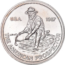 United States, One Ounce, Engelhard, 1987, American Prospector, MS(63), Silver