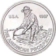 United States, One Ounce, Engelhard, 1987, American Prospector, MS(63), Silver