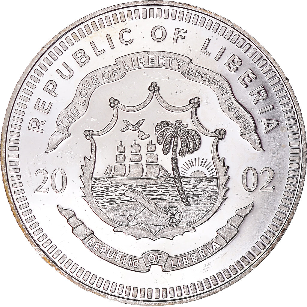 Münze, Liberia, 20 Dollars, 2002, Charles de Gaulle, UNZ, Silber