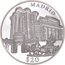 Coin, Liberia, 20 Dollars, 2000, Madrid, MS(63), Silver