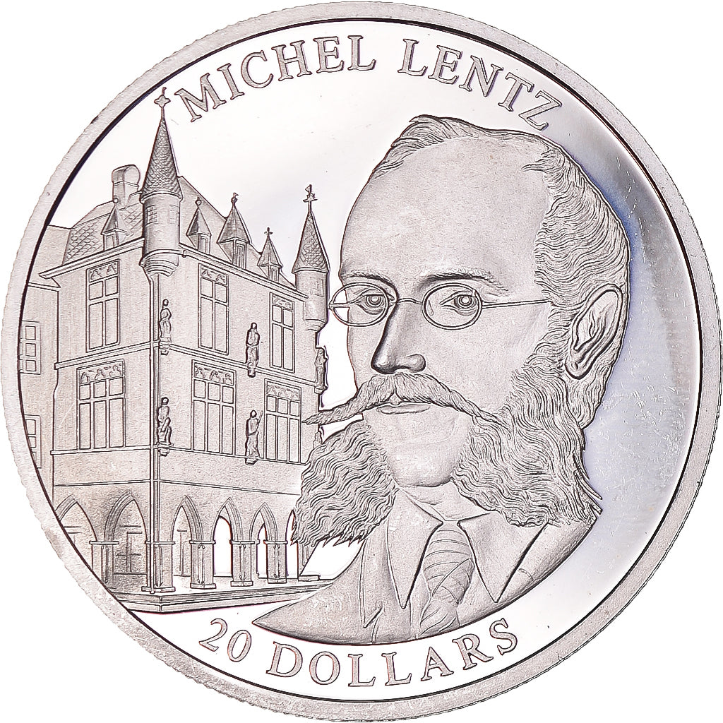 Münze, Liberia, 20 Dollars, 2003, Michel Lentz, UNZ, Silber