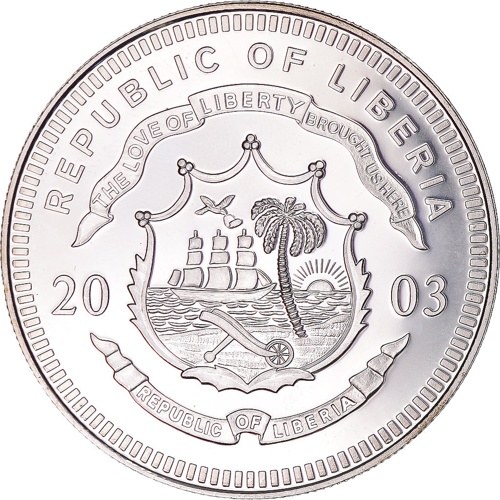 Münze, Liberia, 20 Dollars, 2003, Michel Lentz, UNZ, Silber