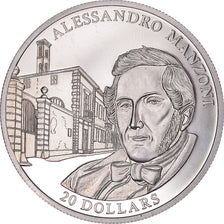 Münze, Liberia, 20 Dollars, 2003, Alessandro Manzoni, UNZ, Silber
