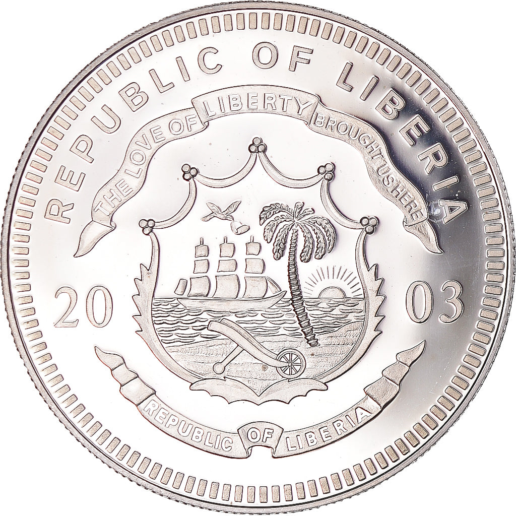 Münze, Liberia, 20 Dollars, 2003, Alessandro Manzoni, UNZ, Silber