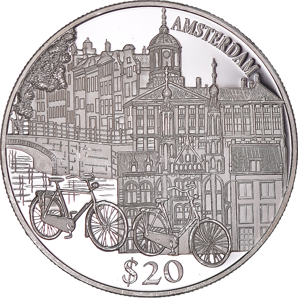 Coin, Liberia, 20 Dollars, 2004, Amsterdam, MS(63), Silver