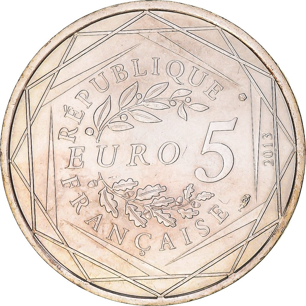 France, 5 Euro, Liberté, 2013, Paris, MS(63), Silver