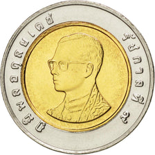 THAILAND, 10 Baht, 2006, KM #227, MS(63), Bi-Metallic, 26, 8.54