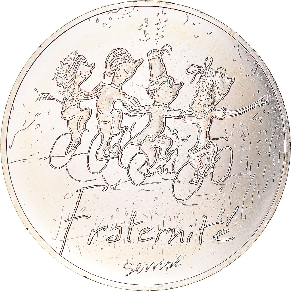 France, 10 Euro, Fraternité Printemps Sempé, 2014, Paris, MS(64), Silver