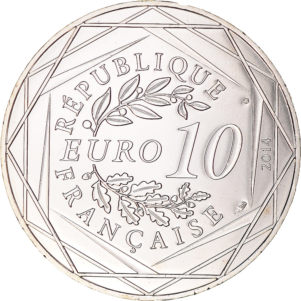 France, 10 Euro, Fraternité Printemps Sempé, 2014, Paris, MS(64), Silver