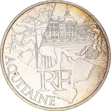 France, 10 Euro, 2011, Paris, Aquitaine, MS(63), Silver, KM:1727
