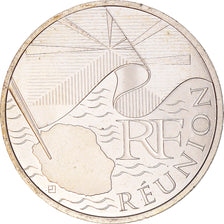 France, 10 Euro, Réunion, 2010, MS(60-62), Silver