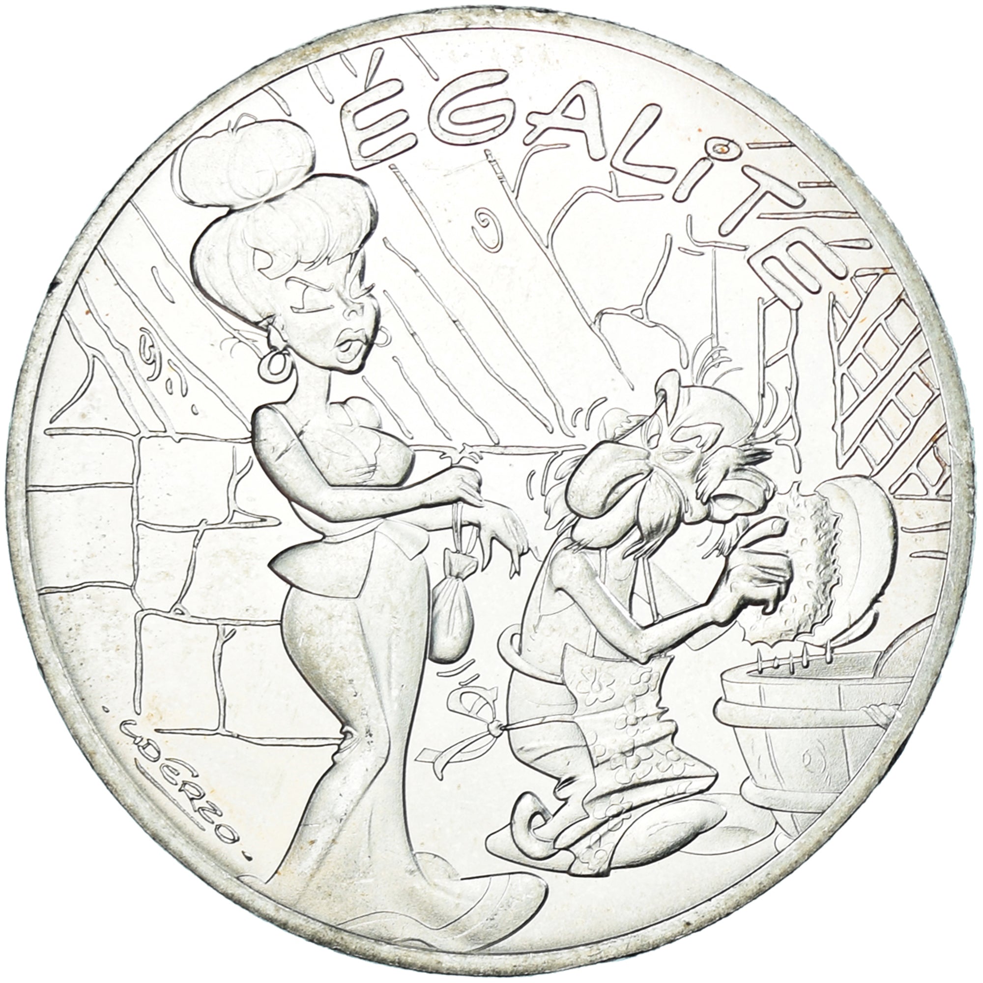 France, 10 Euro, Astérix Égalité (La zizanie), 2015, Paris, B.D, SPL, Argent