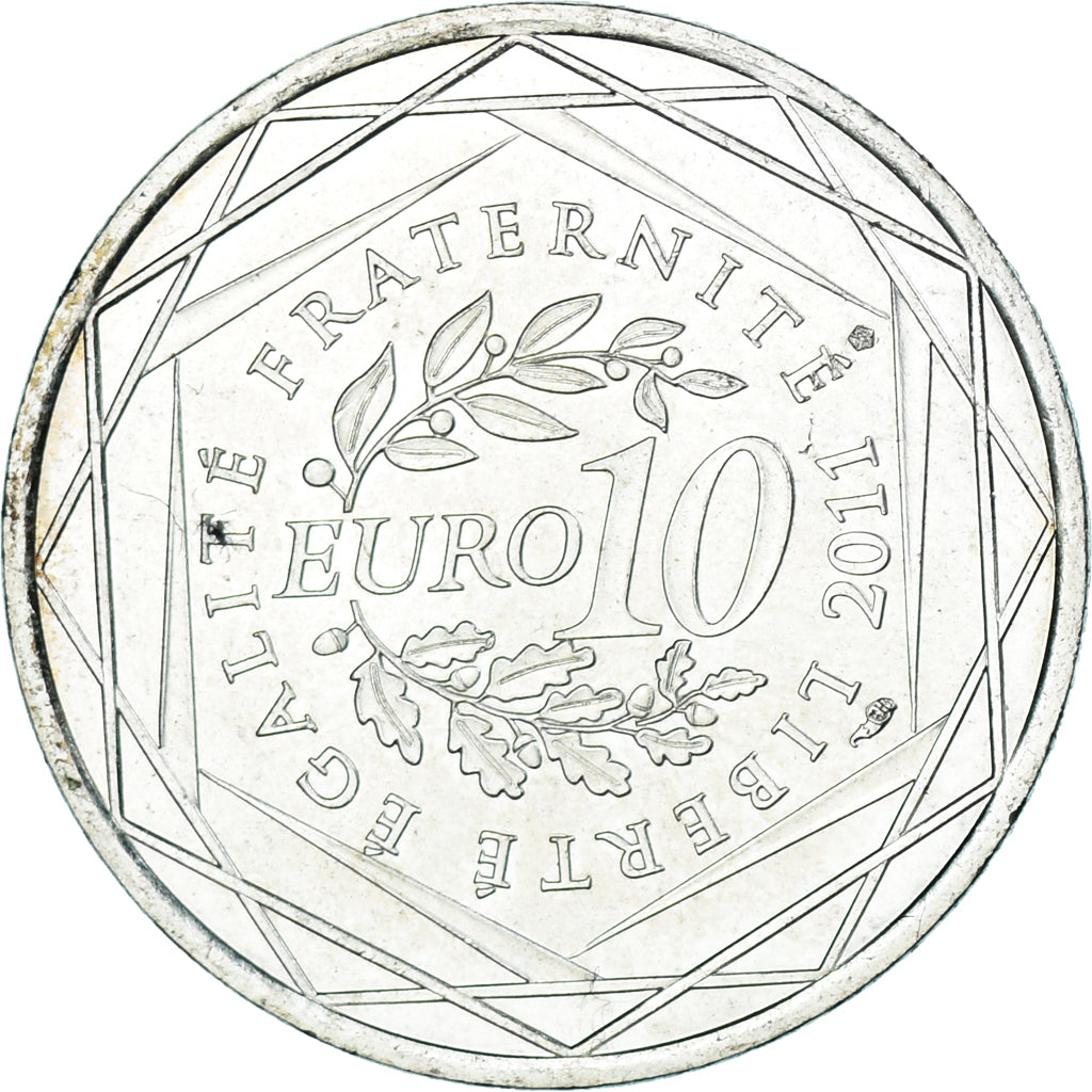 France, 10 Euro, Pays de la Loire, 2011, MS(60-62), Silver