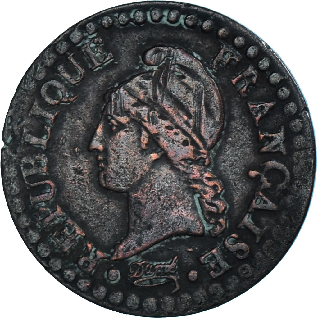 Münze, Frankreich, Dupré, Centime, AN 7, Paris, S+, Bronze, KM:646, Gadoury:76